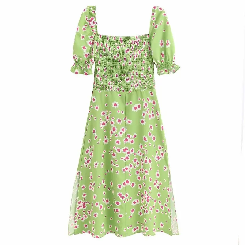 Bb50-9941 Europene și Americane de moda tipărite bubble sleeve dressWomen rochie vestidos de verano rochie de vara