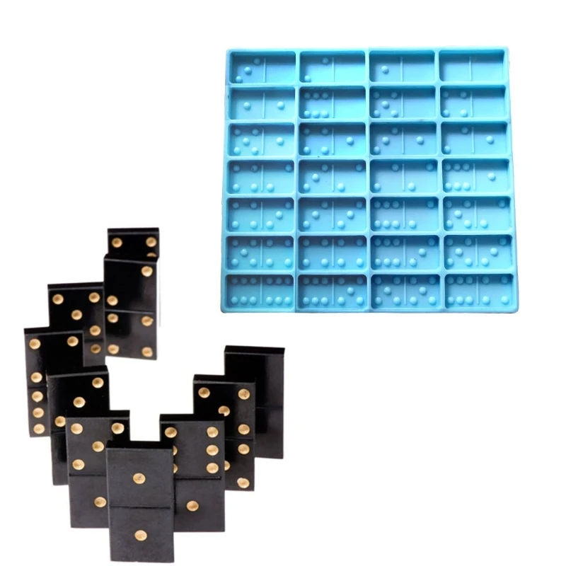 DIY Silicon Mucegai Domino Joc Rășină Epoxidică Matrite Joc Casino Distractiv Meșteșugurilor de Artă Instrument de Luare