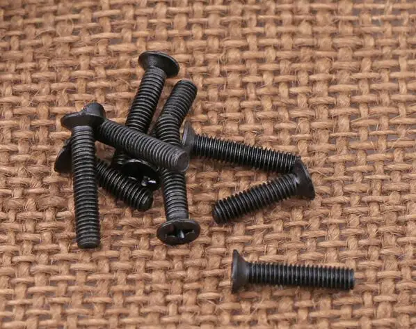 30pcs M2 cu cap înecat șuruburi cu cap cruce mecanic șurub de mobilier decorative șuruburi negru 3mm-12mm lungime