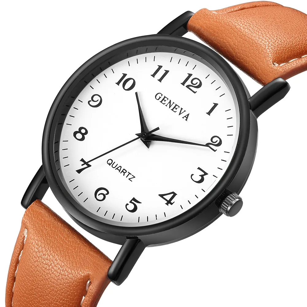 Top Brand de Lux pentru Bărbați Ceas Moda Ceas Pentru Bărbați 2019 Ceas GENEVA Bărbați Femei Ceasuri Sport Casual din Piele Reloj Hombre Saati