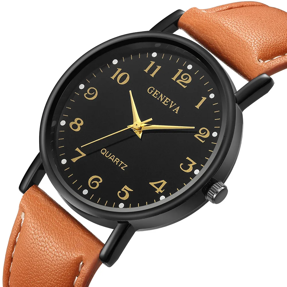 Top Brand de Lux pentru Bărbați Ceas Moda Ceas Pentru Bărbați 2019 Ceas GENEVA Bărbați Femei Ceasuri Sport Casual din Piele Reloj Hombre Saati