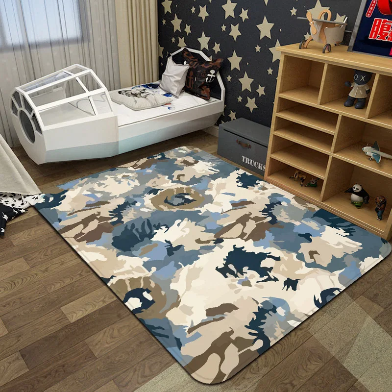 Simplu și modern nordic Camuflaj covor camera de zi dormitor covor copii saltea podea casual casa mare covor moale canapea alfombras
