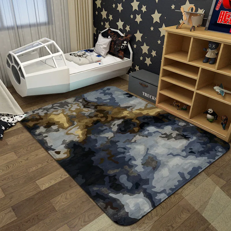 Simplu și modern nordic Camuflaj covor camera de zi dormitor covor copii saltea podea casual casa mare covor moale canapea alfombras