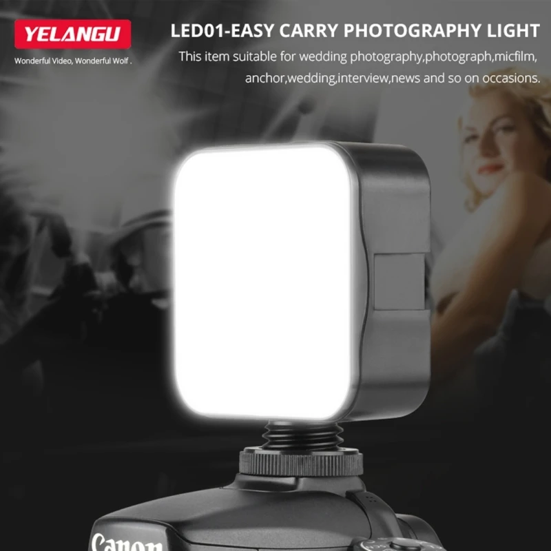 YELANGU LED01 49 Video cu LED-uri de Lumină pentru Camera foto / Video camera Video