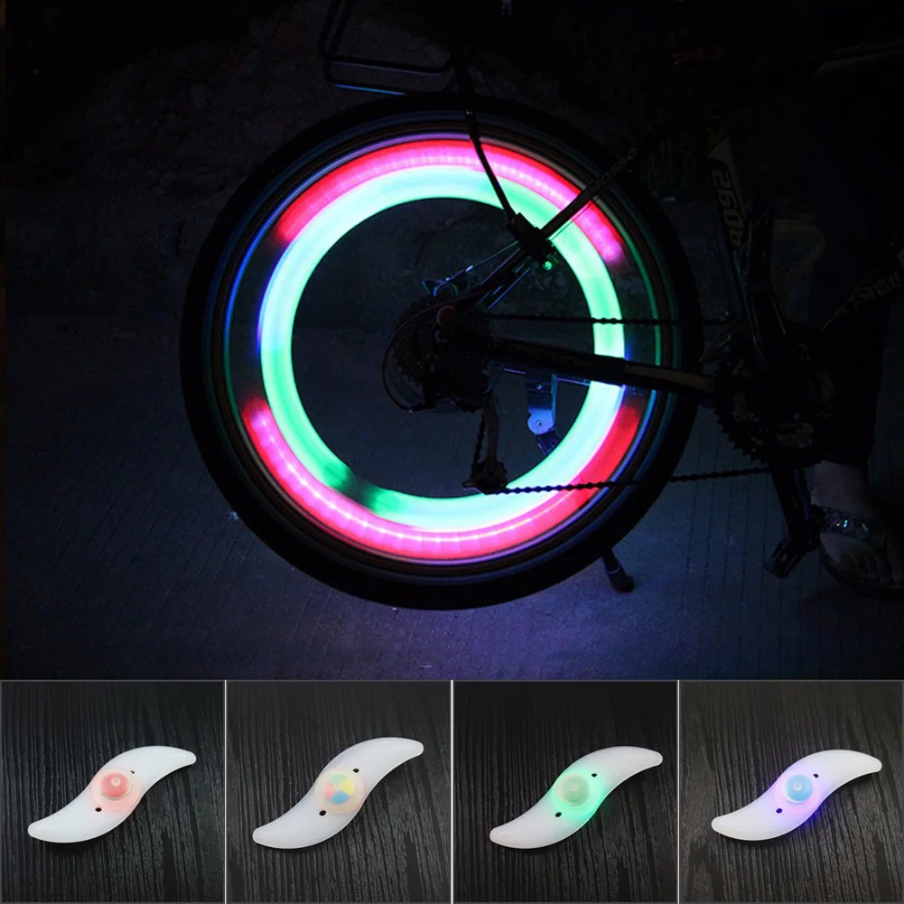 2 buc Salcie Forma LED Roata de Bicicleta Vorbit Lumina Impermeabil Ciclism Montan de Siguranță Lampa de Avertizare Ciclism Accesorii Instrumente