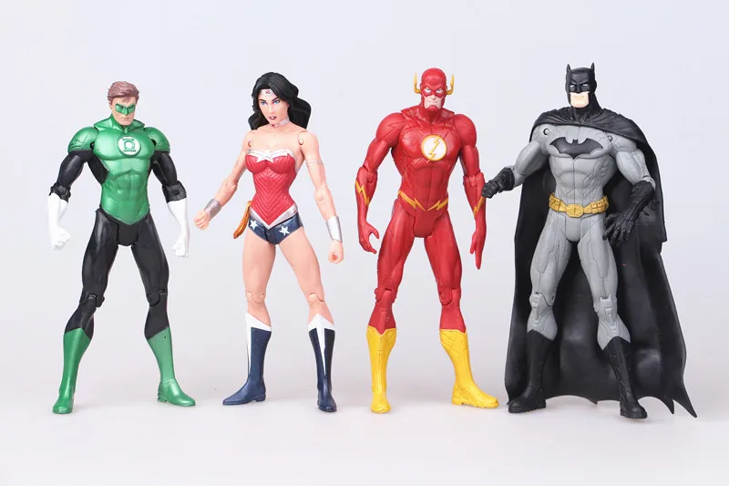 Mylb 7pcs/set Justice league superman e de Mirare flash batman Felinar Aquaman mobile PVC figurina de Colectie Model de Jucărie 17cm