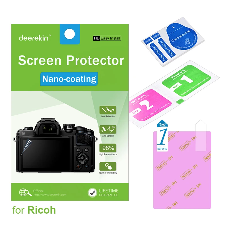 Deerekin HD Nano-acoperire Ecran Protector pentru Ricoh GR Mark III II / GRIII GR2 GR CX6 CX5 CX4 CX3 CX1 CX2 GR Digital IV / III