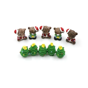 1-5pcs Pom de Craciun in Miniatura Figurina om de Zapada Urs Decor Pentru Acasă Kawaii Diy Zână Ornamente de Gradina Rasina de Artizanat