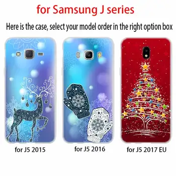 Caz de telefon Moale Capacul Coque Pentru Samsung Galaxy J6 J8 J3 J5 J7 J4 Plus 2016 2017 2018 UE Prim-Pro Ace Moș Crăciun Cerb de Crăciun