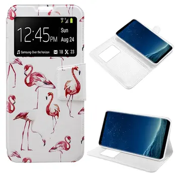 Caz Flip Cover Samsung G955 Galaxy S8 Plus Flamenco Desene