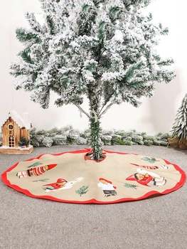 2020 New Sosire Pom de Crăciun Fusta 90cm Rotund Covor Decoratiuni de Craciun pentru Casa Podea Mat Xmas Copac Fuste