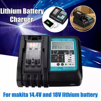 Baterie Li-Ion Încărcător 3A Curent de Încărcare pentru Makita 14,4 V Bl1830 18V Bl1430 Dc18Rc Dc18Ra DC18Rct Cost -UE Plug