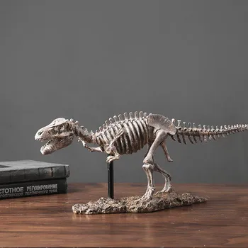 Rășină de Simulare 3D DIY Modelul Dinozaur Schelet Statuie de Epocă Sculptură de Artă Modernă Acasă Decorare Camera de zi Ornamente