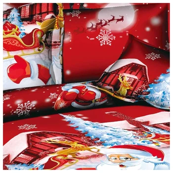 Crăciun Acasă textile Bumbac lenjerii de pat de înaltă calitate 4buc set de lenjerie de pat (Culoare: Rosu)