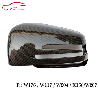 Înlocuirea Stil Fibra de Carbon Oglinda retrovizoare Capacului Lateral Ușă Oglindă Capace pentru Mercedes C W204 O W176 W117 X 156 W207 W212 W218
