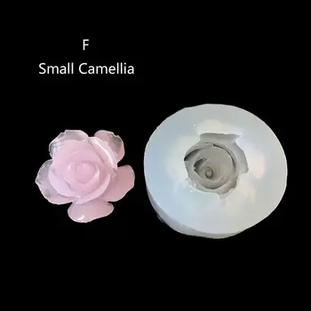 DIY Flori Matrite de Silicon, Rășină Camellia Bujor Daisy Floare de Lotus Bijuterii de Luare de Flori Uscate de Rășină Decorative DIY de Mână Meserii