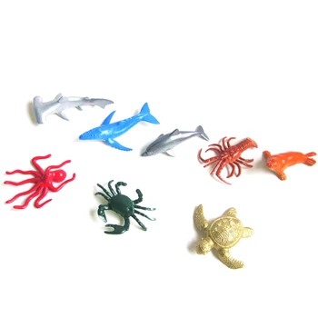 8pcs Mare din Plastic, Model de Viață Jucării Mare Jucărie Animal de Educație Timpurie Animale Marine Figura