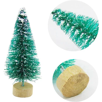 2021 34 Buc Mini Pom de Crăciun cu Zăpadă Îngheț Pin Mic DIY Meșteșug Desktop Decor Ornamente de Crăciun și Decorații de Brad
