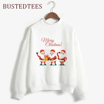Merry Crăciunul Tricoul Amuzant Tipărite Hoodies pentru Femei de Iarnă și de primăvară de Moda cu Maneci Lungi Hipster Tumblr Pulover Grafic