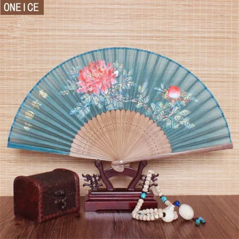 Chineză ventilator de mână de Înaltă calitate de bambus, mătase, pânză de desen de Mână Model abanico eventail principal abanicos para boda evantai