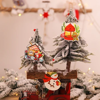 Lemn De Santa Elan Om De Zăpadă Pandantive Decorare Pom De Crăciun Agățat Ornamente Ambarcațiunile De Crăciun, Anul Nou, Petrecere, Nunta Decor Acasă 63272