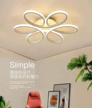 Atmosfera moderna dormitor lampa led petale creatoare de moda plafon lampă de artă din aluminiu restaurant, room lămpi