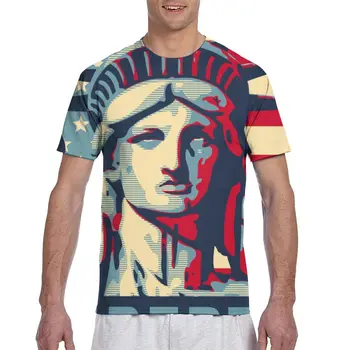 2020 Bărbați T-Shirt Topuri de Vara Tricouri Echipajul Gât tricou Barbati Maneca Scurta Tricou New York punct de Reper Si Simbol Al Libertății Și Democrației