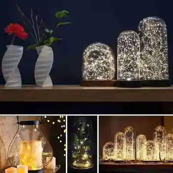 Crăciun butonul de lumini, flori, prăjituri, culoare cutii de cadouri, stele șir de lumini, 2 metri de sârmă de cupru led lumini șir
