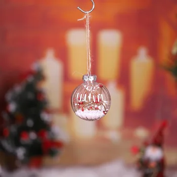 De Craciun Decor De Sezon Decorative Agățat Mingea Ornamente De Crăciun Minge Minge De Crăciun Ornamente Completabile Plastic Transparent Rotund