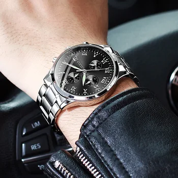 OLEVS Ceasuri barbati cu Oțel Inoxidabil Impermeabil Cuarț Ceas de mână Sport Brand de Top de Lux Analog Ceasuri Relogio Masculino