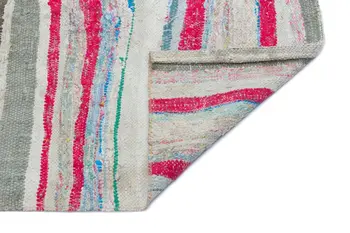 Handmade Multicolor Epocă engleză Covor cu Dungi Zona Covor de 166x196 Cm-5'5