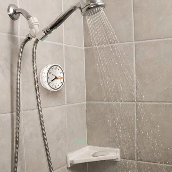 Mini Duș Ceas rezistent la apa IP24 Ceas de Perete ventuză Baie Ceas Acrilice Fata de Aspirație Ceas pentru Duș, Toaletă, Bucătărie (