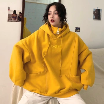 Fete Supradimensionate Hoodies Femei Plus Dimensiune Jachete Fată Adolescent Liber Streetwear Harajuku Pulovere de Iarna Topuri Haine pentru Femei