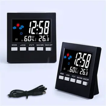 Electronic Digital Ceas cu Alarmă Ceas Digital, Calendar Control Vocal Ecran LCD cu lumina de Fundal de Afișare pentru Casa Dormitor sau Birou