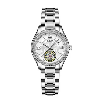 DOM Automat mechanical ceas de afaceri de sport din oțel inoxidabil femei ceas luminos rezistent la apa cuplu ceas barbati ceas