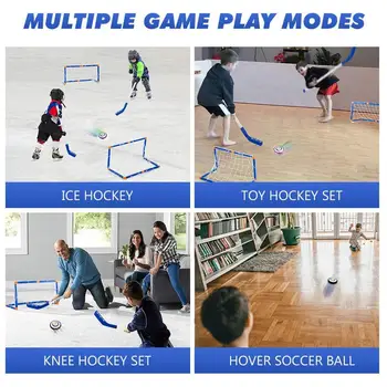 Băț de Hochei pe gheață a Stabilit Hover Fotbal Ușă Dublă Intermitent Interior Sport Băiat Joc Interactiv Electric Jucărie de Învățământ pentru copii