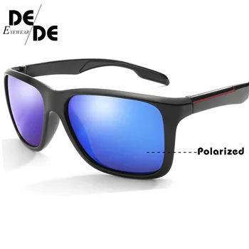 Oamenii Polarizat Ochelari de Soare UV400 Rama Neagra de Plastic ochelari de Soare Femei Oval de Conducere Ochelari Sport Gafas De Sol G064