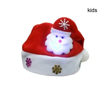 Lumina LED-uri de Crăciun Pălării Moș crăciun Pălării Copii Femei Barbati Fete Baieti Capac Ornamente de Decor Pentru Petrecerea de Craciun PropsT
