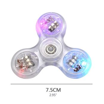 Noile LED-uri de Lumină Frământa Spinner,Curcubeu Frământa Jucărie Lumina Deget Mână Spinner pentru Copii Adulți