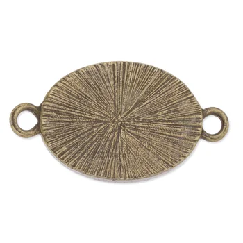 Bronz antic cu Pandantiv Bijuterii Spații Conector, Aliaj Oval Cabochon Camee Setarea de Bază Pandantiv Tava, interior 18*25 mm-C3748