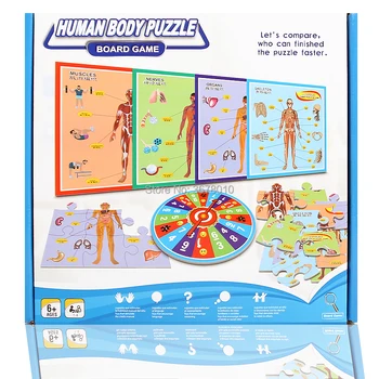 Educația timpurie Iluminare Hârtie Puzzle 3D Avion Corpului Uman de Învățare Structura Tabla de Joc de Puzzle de Învățământ Playset