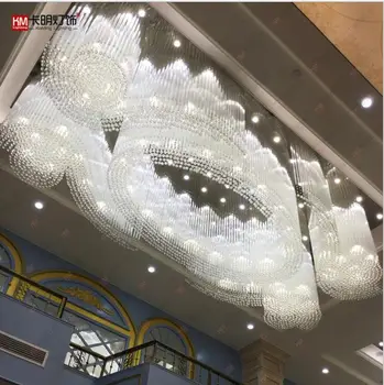 L Hotel lobby, sala de club inginerie lampa centru de vânzări villa hall proiect de cristal lampă lampă de iluminat lumini led