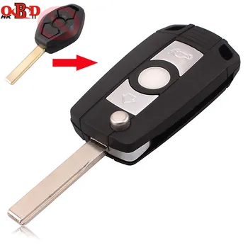 HKOBDII Înlocuire Flip Pliere Flip Key Caz Refit cheie shell Pentru BMW seria 3 5 7 SERIA Z3 Z4 E38 E39 E46 de la Distanță Cazul Fob HU92 Lama