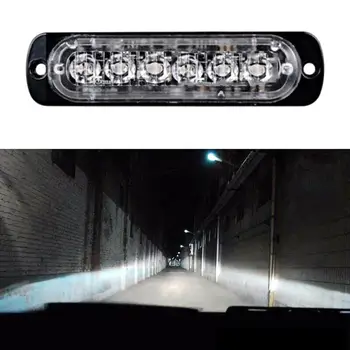 12PCS Car LED Lumina de Lucru Bara de 12V-24V 4WD off-Road Inundații Loc de Lampa cu ATV-UTV SUV Super-Luminos 6LED Lumini Exterioare Alb