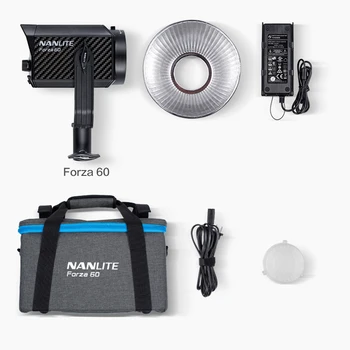 NANLITE Forza 60W 300W lumină Fotografie în aer liber 5600K CONDUS Monolight COB Lumina cu bowens muntele Studio Flash Lumina Strobe