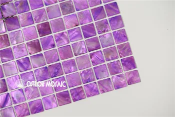 Culoare violet Chineză apă dulce coajă mama de perla mozaic pentru baie si bucatarie decor faianta 1buc