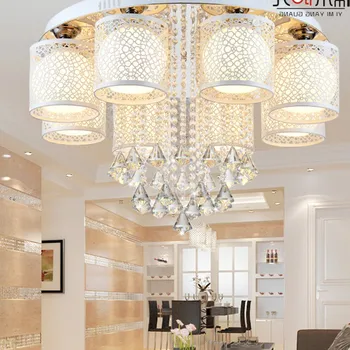 LED-uri circulare de iluminat restaurant de moda de Cristal lampă lampă de tavan dormitor simplu living CL