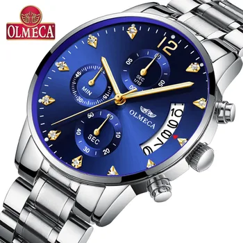 OLMECA Celebru Brand de Top Relogio Masculino Bărbați Ceasuri de Lux de Moda pentru Bărbați Casual Ceas Militar Cuarț Ceasuri de mana Saat