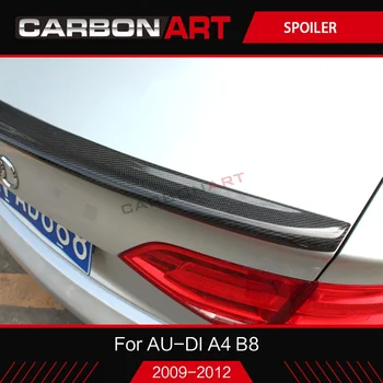 Real Fibra De Carbon Pentru Auddi A4 B8 B8.5 B9 Spoiler 2009+ Auto Aripa Spate de înaltă calitate spoiler portbagaj banda 3M add pe A4 S4 stil