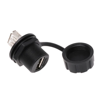 2021 Nou USB 2.0 de sex Feminin Panou Trece Conector Montare Plug Socket rezistent la apa IP67 Cu Capac